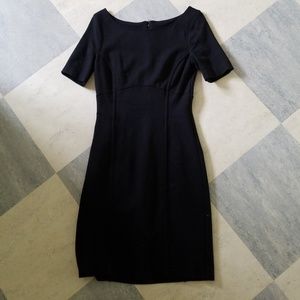 Three dots black ponte dress